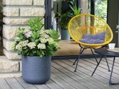 Vaso de flores redondo Graphit'Up antracite - Ø 50 cm - 67 L