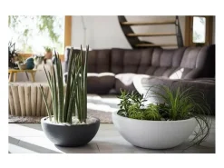 Vaso de flores redondo Graphit'Up antracite - Ø 50 cm - 67 L