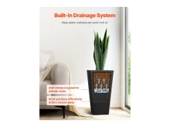 Vaso de Flores SucceBuy, Conjunto de 2 Vasos Altos - Vasos Cónicos Quadrados de 56 cm para Exterior/Interior