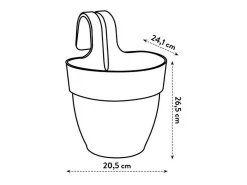 Vaso de flores Vibia Campana Easy Hanger Small - Verde Pistache - Varanda exterior