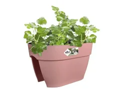 Vaso de flores Vibia Campana Flower Bridge 40 Rosa Poeira para Varanda Exterior 26 x 39 x 22 cm