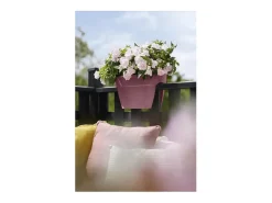 Vaso de flores Vibia Campana Flower Bridge 40 Rosa Poeira para Varanda Exterior 26 x 39 x 22 cm