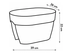 Vaso de flores Vibia Campana Flower Bridge 40 Rosa Poeira para Varanda Exterior 26 x 39 x 22 cm