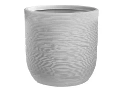 Vaso de resina interno e externo para plantas cilíndricas de design d.35x34h Raffaello Bianco