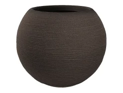 Vaso de resina para plantas, interior e exterior, desenho de esfera redonda d.40x33h Botticelli Marrom