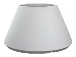 Vaso de resina para plantas interior/exterior, desenho cónico redondo d.60x35h Stromboli Branco
