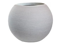 Vaso de resina para plantas, interior e exterior, esfera redonda d.40x33h Botticelli Bege