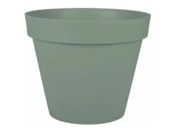 Vaso redondo Toscano Ø48 cm Verde louro em polipropileno anti-UV e resistente ao gelo - Fabricação francesa, garantia de 7 anos
