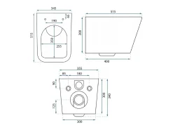 Vaso Sanitário Suspenso Rea Julio Rimless White