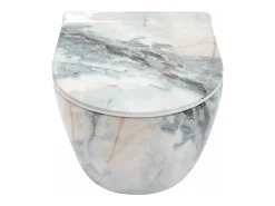 Vaso Sanitário Suspenso Rea Carlos Duroplast/Slim/Zm Granit Shiny Grey