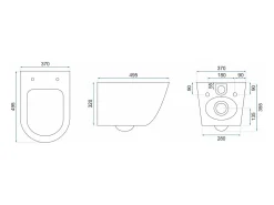 Vaso Sanitário Suspenso Rea Carlos Duroplast/Slim/Zm Lava Shiny Grey