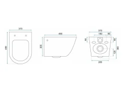 Vaso Sanitário Suspenso Rea Olivier Duroplast/Flat/Zm White