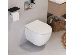 Vaso Sanitário Suspenso Rea Carlo Mini Flat White + Carlo Mini Bidet
