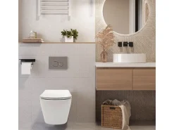 Vaso Sanitário Suspenso Rea Carlo Mini Flat White + Carlo Mini Bidet