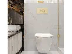 Vaso Sanitário Suspenso Rea Carter Rimless Duroplast/Slim/Zm N White