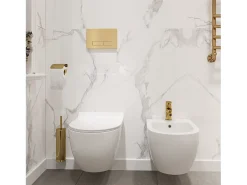 Vaso Sanitário Suspenso Rea Carter Rimless Duroplast/Slim/Zm N White