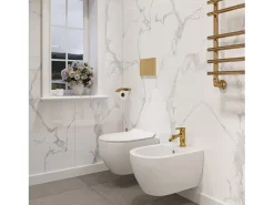 Vaso Sanitário Suspenso Rea Carter Rimless Duroplast/Slim/Zm N White