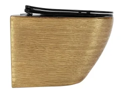 Vaso Sanitário Suspenso Rea Carlo Mini Tornado Black/Brushed Gold