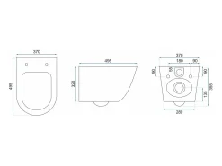 Vaso Sanitário Suspenso Rea Carlo Mini Rimless Duroplast/Flat/Zm White
