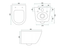 Vaso Sanitário Suspenso Rea Carlo Mini Tornado Pro/Duroplast/Flat/Zm White