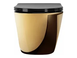 Vaso Sanitário Suspenso Rea Carlo Mini Rimless Duropla/Flat/Zm Gold