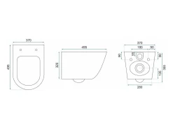 Vaso Sanitário Suspenso Rea Carlo Mini Rimless Duropla/Flat/Zm Gold