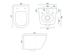 Vaso Sanitário Suspenso Rea Eddy Turbo Tornado White