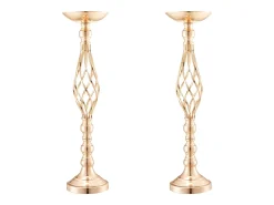 Vaso Succebuy Pacote de 20 Vasos de Flores em Metal Dourado para Mesa de Casamento 58 Cm