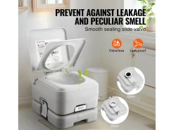 Vaza Portátil SucceBuy 12 L, Vaza Portátil para Camping e Viagem com Cister de Chute d’Água