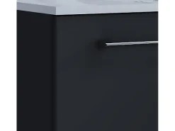 VCM 2 pcs Lavatório | lavatório largura inferior do armário 60 cm | mobiliário de casa de banho em pé | 3 gavetas | Badinos (preto)