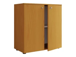 VCM Cômoda em madeira | Dimensões Cômoda aprox. A. 75 x L. 70 x P. 36 cm | Sideboard com mezanino prático dividindo | 2 portas giratórias - Vandol 1 (faia)