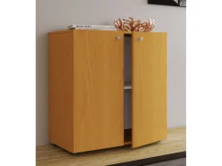 VCM Cômoda em madeira | Dimensões Cômoda aprox. A. 75 x L. 70 x P. 36 cm | Sideboard com mezanino prático dividindo | 2 portas giratórias - Vandol 1 (faia)