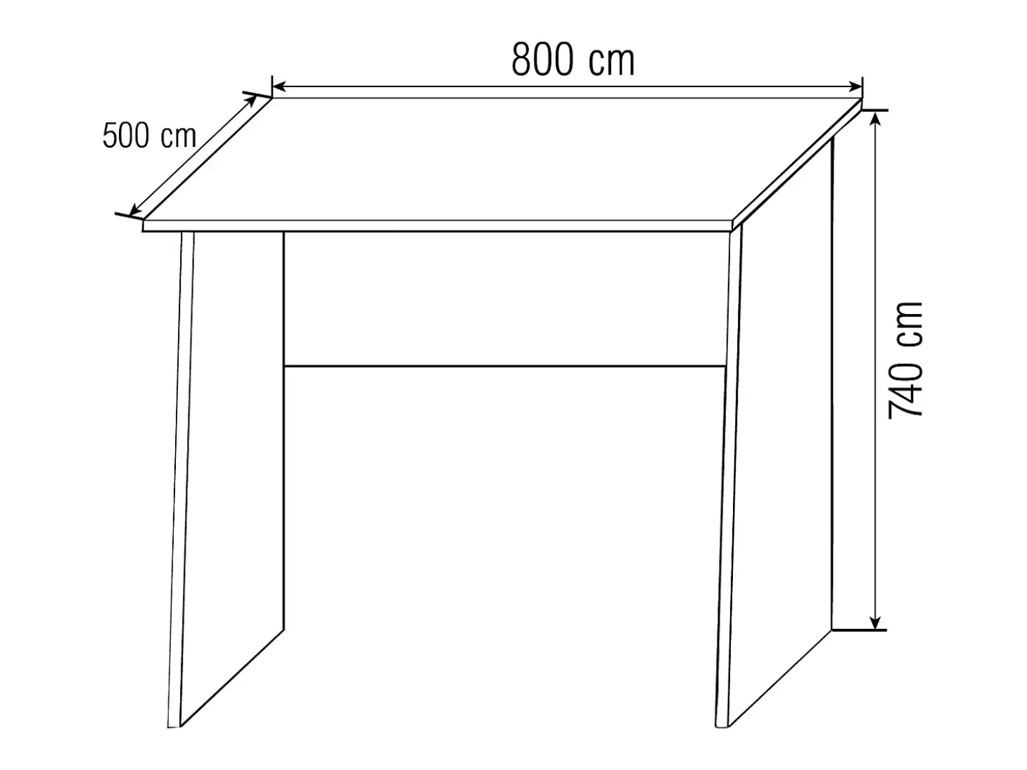 VCM Computer Table | Dimensões aprox. A. 74 x L. 80 x P. 50 cm | elegantes painéis laterais | Mesa - Masola Mini (Branco)