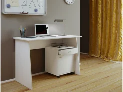 VCM Computer Table | Dimensões aprox. A. 74 x L. 110 x P. 50 cm | Painéis laterais elegantes | Mesa – Masola Maxi (Branco)