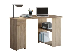 VCM Computer Table | Mesa de canto com gaveta | Dimensões aprox. A. 76 x L. 118 x P. 77 cm | Mesa - Linzia (Sonoma-Oiche (Sägerau))