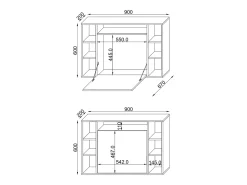 VCM Mesa de computador pendurada | Mesa dobrável | Mesa de parede | Dimensões aprox. A. 60 x L. 90 x P. 20 cm | Mesa - Wandila (Branco)