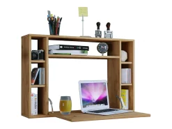 VCM Mesa de computador pendurada | Mesa dobrável | Mesa de parede | Dimensões aprox. A. 60 x L. 90 x P. 20 cm | Mesa - Wandila (Carvalho Mel)