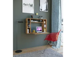 VCM Mesa de computador pendurada | Mesa dobrável | Mesa de parede | Dimensões aprox. A. 60 x L. 90 x P. 20 cm | Mesa - Wandila (Carvalho Mel)