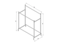 VCM metal roupeiro | closet aberto | walk-in | suporte para roupas | dimensões aprox. A. 136 x L. 103 x P. 52 cm- Labol L (Branco)