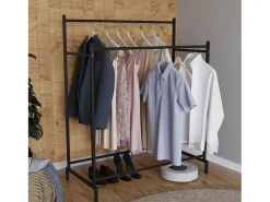 VCM metal roupeiro | closet aberto | walk-in | suporte para roupas | dimensões aprox. A. 136 x L. 103 x P. 52 cm- Labol L (Preto)