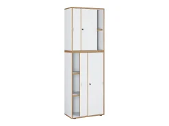 VCM pasta de armário de escritório de madeira Gabinete de escritório Gabinete de mobiliário de escritório Salia 5 vezes largura 60 cm portas deslizantes (branco)