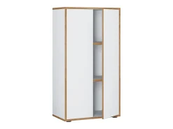 VCM pasta de armário de escritório de madeira Gabinete de escritório Gabinete de móveis de escritório Salia 3x largura 60 cm Portas giratórias (branco)