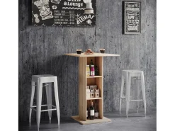 VCM Wood Bar Table | Tabela em pé | Dimensões aprox. A. 108 x 70 x 70 cm | mesa alta - Standos (Sonoma oak (Sägerau))