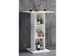 VCM Wood Bar Table | Tabela em pé | Dimensões aprox. A. 108 x 70 x 70 cm | mesa alta - Standos (Branco)