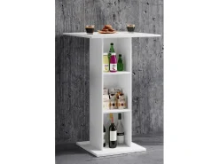 VCM Wood Bar Table | Tabela em pé | Dimensões aprox. A. 108 x 70 x 70 cm | mesa alta - Standos (Branco)