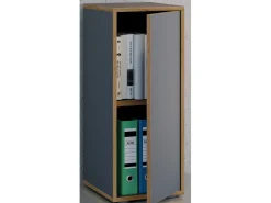 VCM Wood Office Cabinet Folder Arquivo Gabinete de móveis de escritório Salia 2x Largura 30 cm Porta giratória (Antracite)