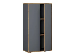 VCM Wooden Office Cabinet Folder Arquivo Gabinete de móveis de escritório Salia 3x Largura 60 cm Portas giratórias (Antracite)