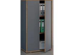 VCM Wooden Office Cabinet Folder Arquivo Gabinete de móveis de escritório Salia 3x Largura 60 cm Portas giratórias (Antracite)