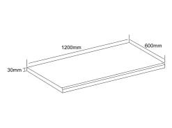 VCM Worktop | 30mm de espessura | Largura 120 cm | Fácil de limpar | Balcão de cozinha - Fasola (estilo mármore|)