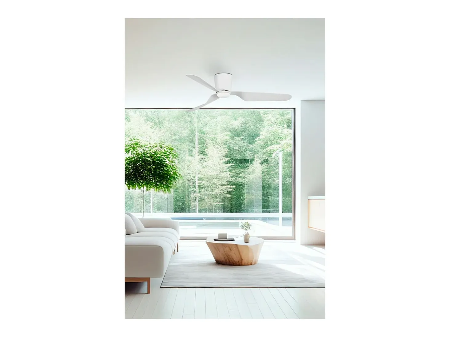 Ventilador DC branco LED PEMBA L